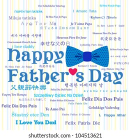 Happy Father's Day Greeting Card / Bow Tie Design / Typography Design