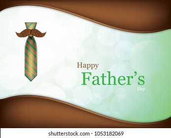 Happy Father's Day greeting card. Vector illustration