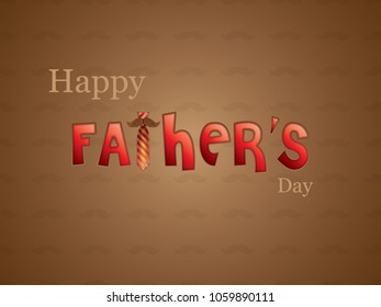 Happy Father's Day greeting card. Vector illustration.