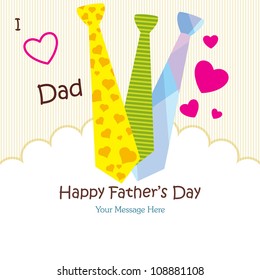 Happy Father's Day Greeting Card / Tie Design