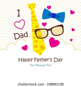 Happy Father's Day Greeting Card / Tie Design