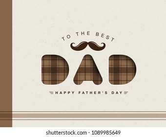 Happy Fathers Day greeting card design