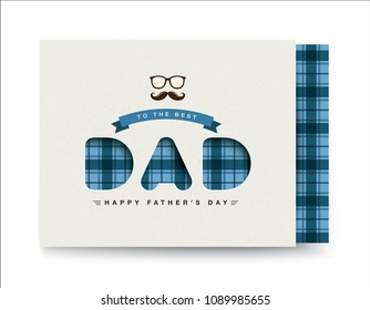 Happy Fathers Day greeting card design