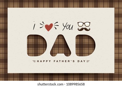 Happy Fathers Day greeting card design