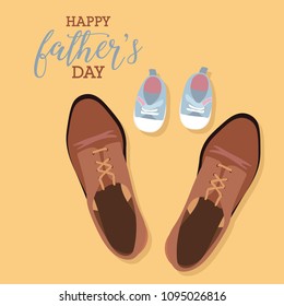 Happy Fathers day greeting card with typographic design. Vector illustration.