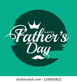 Happy Fathers Day Greeting Card Design Background.
