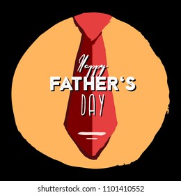 Happy Fathers Day greeting card design for men's event, banner or poster. Vector postcard illustration