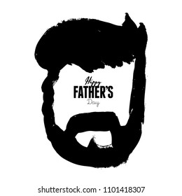 Happy Fathers Day greeting card design for men's event, banner or poster. Vector postcard illustration