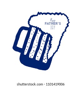 Happy Fathers Day greeting card design for men's event, banner or poster. Vector postcard illustration