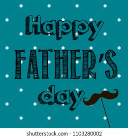 Happy Fathers Day greeting card design for men's event, banner or poster. Vector illustration