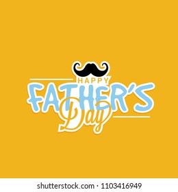 Happy Fathers Day Greeting Card Design Background.