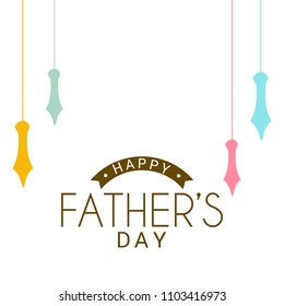 Happy Fathers Day Greeting Card Design Background.