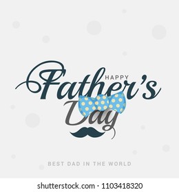 Happy Fathers Day Greeting Card Design Background.