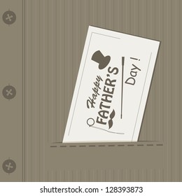 Happy Father's day. Greeting card. Retro vector illustration