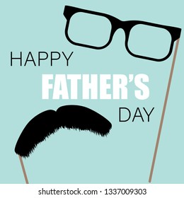 happy fathers day greeting card with photo set