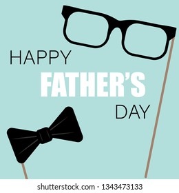 happy fathers day greeting card with photo set