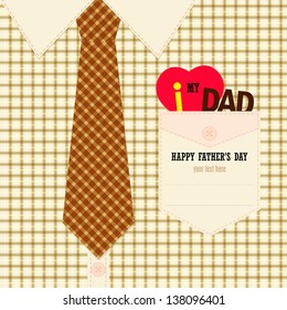 Happy Father's Day Greeting Card  (shirt and tie design)