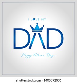 happy fathers day greeting card vector illustration