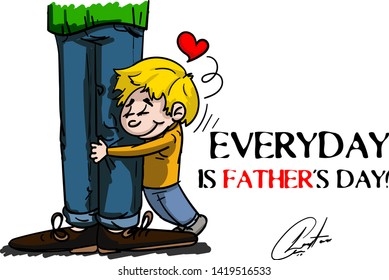happy fathers day greeting card vector