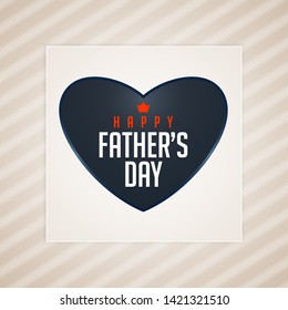 Happy Father's Day greeting card with simple, clean and elegant vector illustration