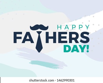 happy fathers day greeting card vector illustration