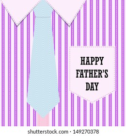 Happy Father's Day Greeting Card (shirt and tie design) 