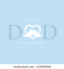 happy fathers day greeting card vector illustration