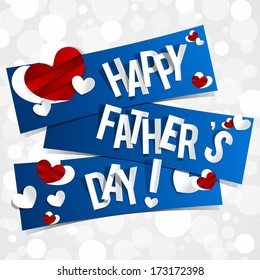 Happy Father's Day Greeting Card vector illustration