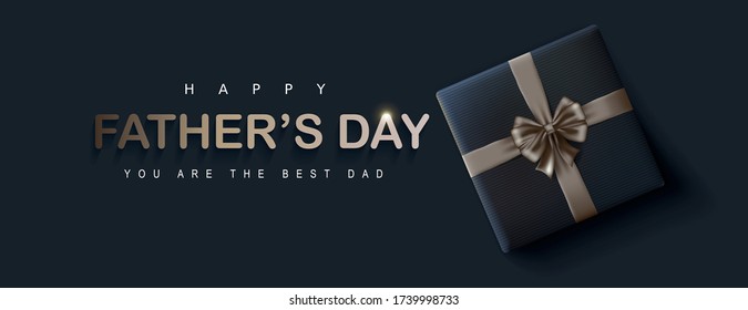 Happy Fathers Day greeting card background. Vector illustration.