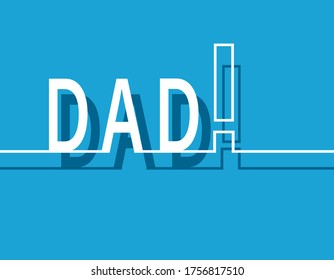 Happy Father's Day greeting card with lettering dad.vector illustration for poster,greeting card,banner