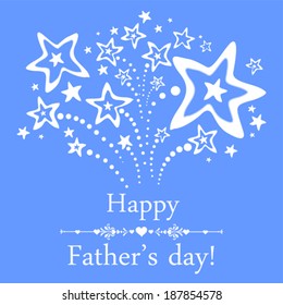 Happy Father's Day! Greeting card. Vector Illustration 