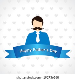 Happy Father's Day greeting card design stock vector