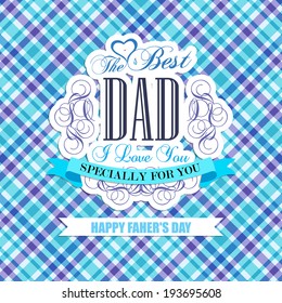 Happy Father's Day Greeting Card / I Love DAD 