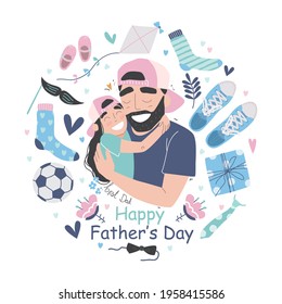 Happy Fathers Day greeting card