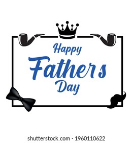Happy Father's Day, greeting card. Vector illustration.