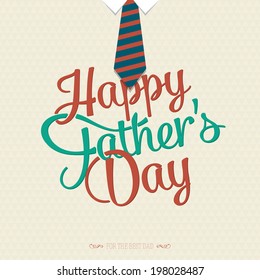 Happy father's day greeting card design. Vector illustration