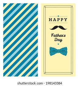 Happy father's day greeting card with pattern. Stylish vector modern illustration and design element