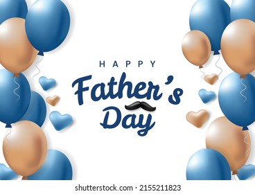 Happy Father's Day greeting card, vector illustration