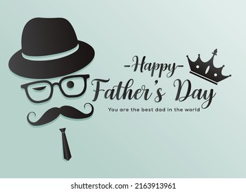 Happy father's day greeting card design