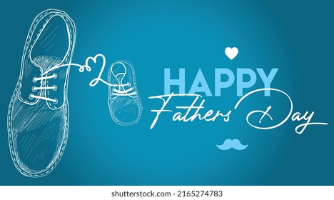 Happy Fathers day greeting card with typographic design. Vector illustration.
