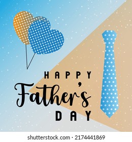 Happy Fathers Day Greeting Card with Tie