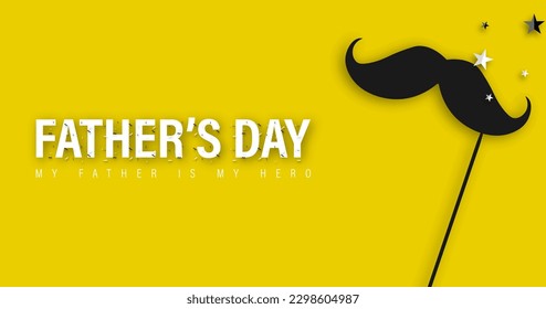 Happy Father's Day greeting card, vector illustration 