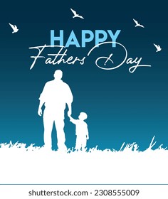 Happy Fathers day greeting card with typographic design. Vector illustration.
