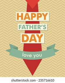 happy fathers day greeting card. vector illustration