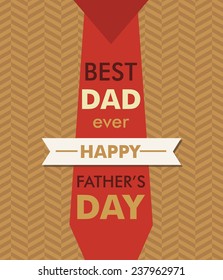 happy fathers day greeting card. vector illustration