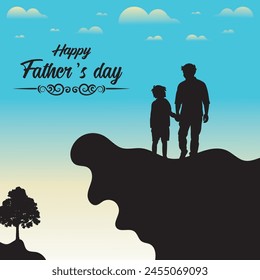 happy father's day greeting card Fathers Day social media post Celebrating