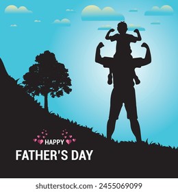 happy father's day greeting card Fathers Day social media post Celebrating