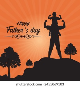 happy father's day greeting card Fathers Day social media post Celebrating