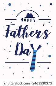 Happy Father's Day greeting card. Typography design.