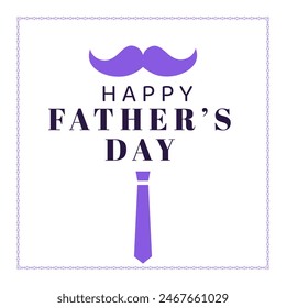 Happy father's day greeting card social media post design